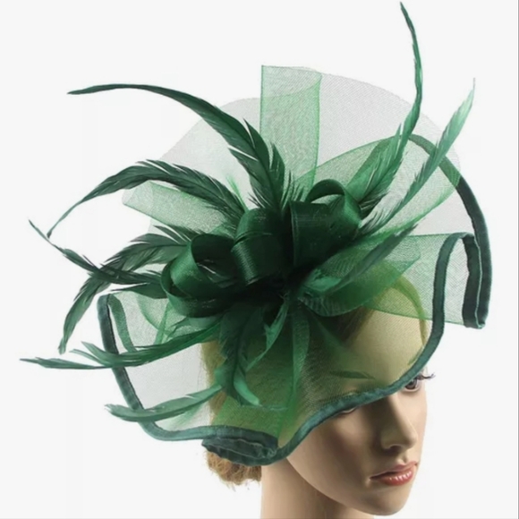 Elegant High Fashion Sweeping Feathers Fascinator Hat Kentucky Derby Chu… - Picture 1 of 1